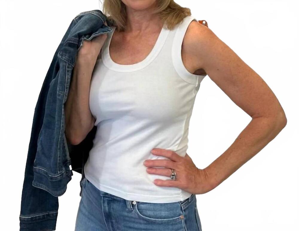 NEW BOBI shell tank top in white